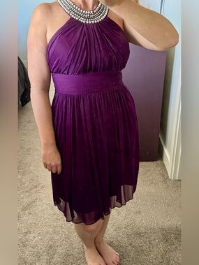 Purple cocktail dress